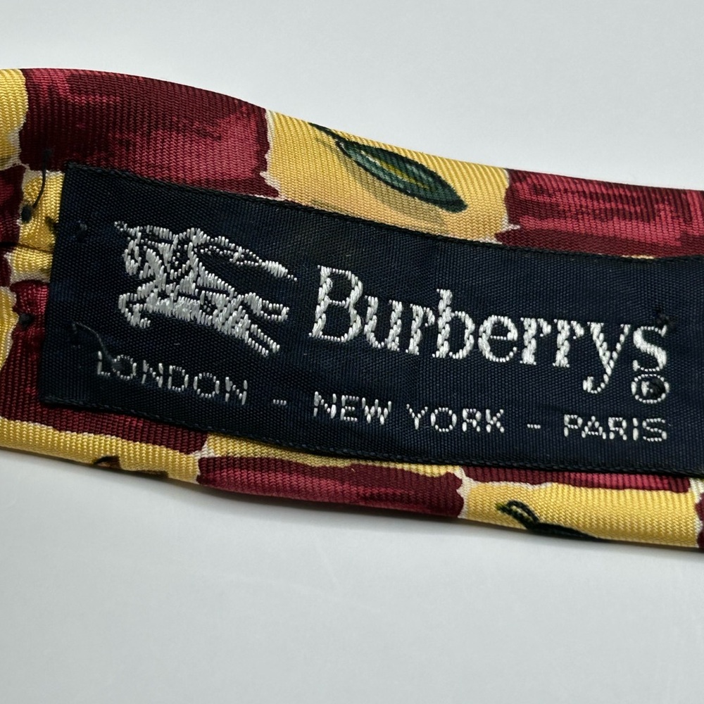 Vintage Burberrys Red and Yellow Tie